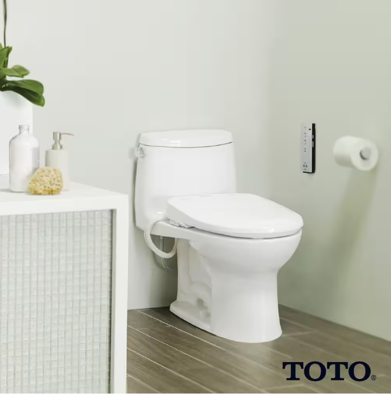TOTO S300e WASHLET Electric Bidet Seat for Round Toilet with EWATER+ in Cotton White