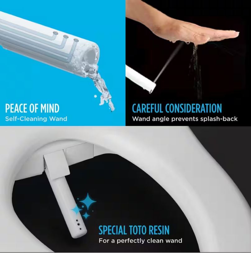 TOTO S300e WASHLET Electric Bidet Seat for Round Toilet with EWATER+ in Cotton White