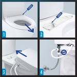 TOTO S300e WASHLET Electric Bidet Seat for Round Toilet with EWATER+ in Cotton White