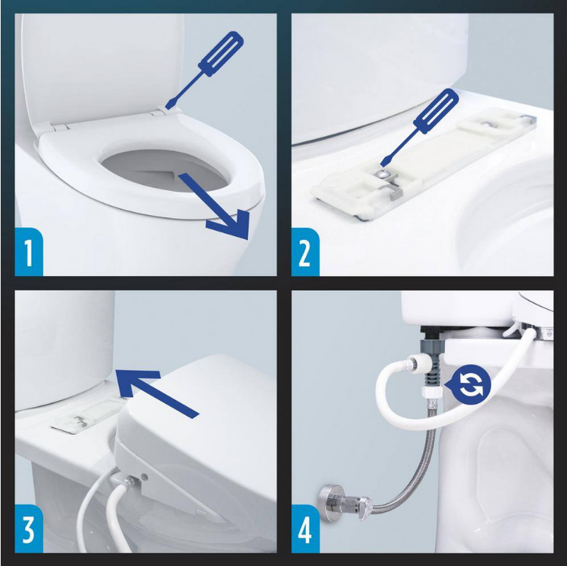 TOTO S300e WASHLET Electric Bidet Seat for Round Toilet with EWATER+ in Cotton White