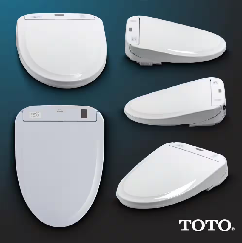 TOTO S300e WASHLET Electric Bidet Seat for Round Toilet with EWATER+ in Cotton White