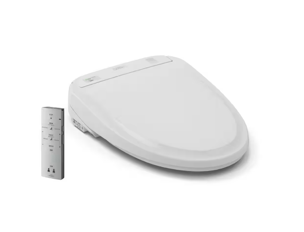 TOTO S300e WASHLET Electric Bidet Seat for Round Toilet with EWATER+ in Cotton White